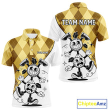 Load image into Gallery viewer, Funny Golf Ball Pattern Argyle Mens Golf Polo Shirts Custom Golf Outfits Men, Green Golf Tops NHT786
