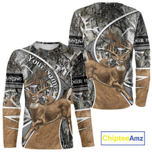 Load image into Gallery viewer, Whitetail Deer Hunting Big Game Shirt 3D All Over Print, Snow Winter Camo, Gift For Hunters NHT173
