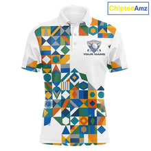 Load image into Gallery viewer, Colorful Geometric Custom Mens Golf Polo Shirts, Golf Jerseys For Golfer NHT840