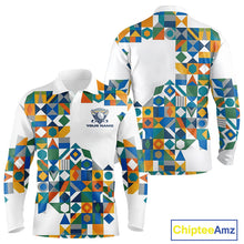 Load image into Gallery viewer, Colorful Geometric Custom Mens Golf Polo Shirts, Golf Jerseys For Golfer NHT840
