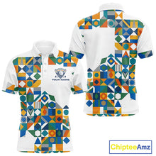 Load image into Gallery viewer, Colorful Geometric Custom Mens Golf Polo Shirts, Golf Jerseys For Golfer NHT840