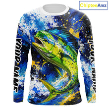 Load image into Gallery viewer, Custom Mahi Mahi Fishing Jersey – Saltwater Fishing Shirt Long Sleeve For Men