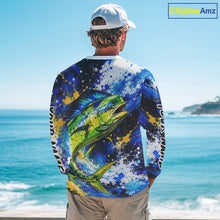 Load image into Gallery viewer, Custom Mahi Mahi Fishing Jersey – Saltwater Fishing Shirt Long Sleeve For Men
