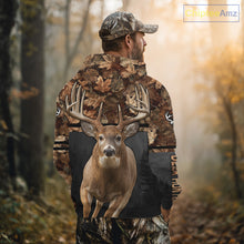 Load image into Gallery viewer, Best Custom Camo Autumn Whitetail Deer Hunting Shirt With Full All-Over 3D For Deer Hunters NHT180