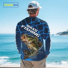 Load image into Gallery viewer, Largemouth Bass Fishing, Fishing Shirts Long Sleeve, Fishing Gift  | Blue NHT385