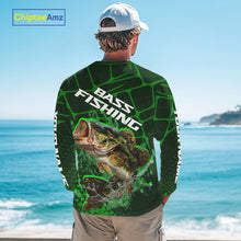 Load image into Gallery viewer, Largemouth Bass Fishing, Fishing Shirts Long Sleeve Scale, Fishing Gift | Green NHT392