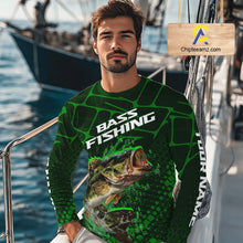 Load image into Gallery viewer, Largemouth Bass Fishing, Fishing Shirts Long Sleeve Scale, Fishing Gift | Green NHT392
