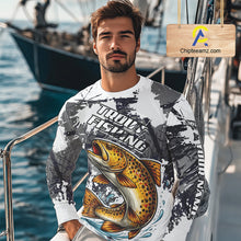 Load image into Gallery viewer, Brown Trout Fishing Shirt Long Sleeve, Tournament Fishing Shirts, Trout Fly Fishing Shirt NHT449
