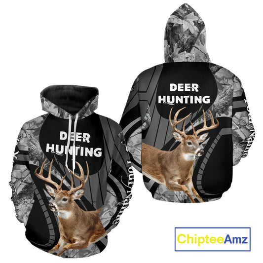 Deer Buck Custom Name 3D All Over Printed Shirts, Hunting Hoodie For Men NHT350