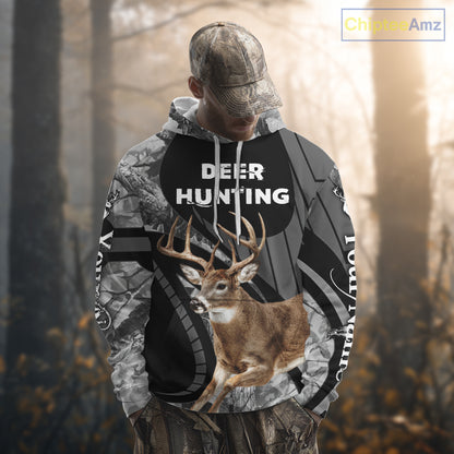 Deer Buck Custom Name 3D All Over Printed Shirts, Hunting Hoodie For Men NHT350