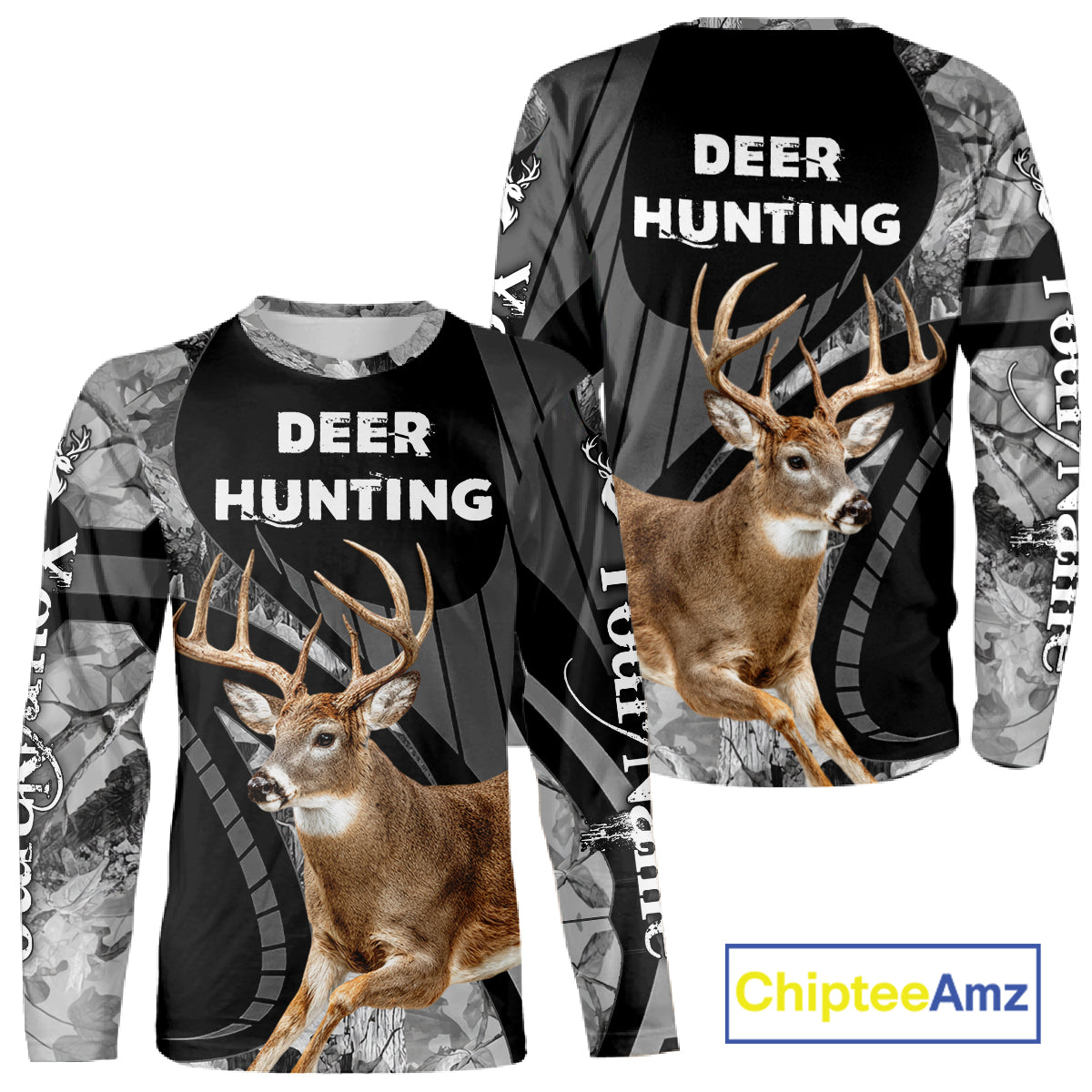 Deer Buck Custom Name 3D All Over Printed Shirts, Hunting Hoodie For Men NHT350
