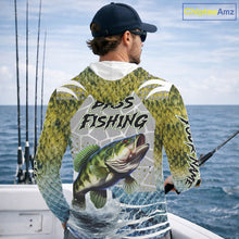 Load image into Gallery viewer, Beautiful Bass Fishing Shirts Long Sleeve Hooded Customize Name Fishing Personalized Gift NHT404