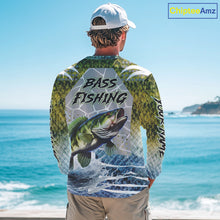 Load image into Gallery viewer, Beautiful Bass Fishing Shirts Long Sleeve Customize Name Fishing Personalized Gift NHT404