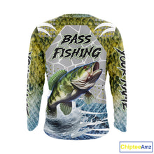 Load image into Gallery viewer, Beautiful Bass Fishing Shirts Long Sleeve Customize Name Fishing Personalized Gift NHT404