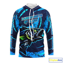 Load image into Gallery viewer, Blue Camo Largemouth Bass Fishing Jerseys, Custom Bass Performance Fishing Apparel NHT460