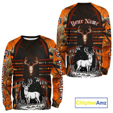 Load image into Gallery viewer, Blaze Orange Camo Hoodie Hunting Shirt, Deer Sweatshirt Shirt for Men, Deer Hunting Season NHT356