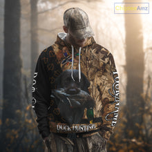 Load image into Gallery viewer, Duck Hunting with Black Lab Custom Name 3D All Over Print Shirt, Lab Dog Hunting Gifts NHT127