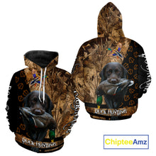 Load image into Gallery viewer, Duck Hunting with Black Lab Custom Name 3D All Over Print Shirt, Lab Dog Hunting Gifts NHT127