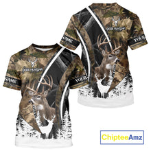 Load image into Gallery viewer, Forest Camo Deer Hunting 3D Shirt – Custom Name Personalized Gift NHT299