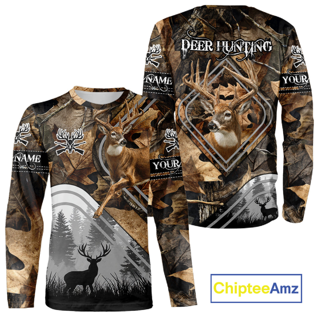 Personalized Deer Hunting Camouflage Pattern Hunter Gift, Deer Hunting Season Shirt NHT306