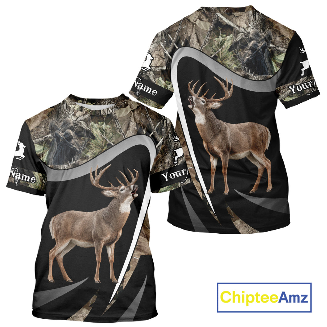 Grim Reaper Deer Hunting Shirt – Black Forest Camo 3D All Over Print for Whitetail Hunters NHT175