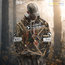 Load image into Gallery viewer, Mallard Duck Hunting Shirts With Dog Chocolate Lab, Personalized Hunting Clothes NHT183