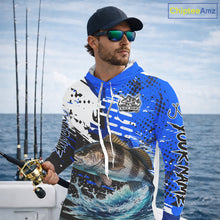 Load image into Gallery viewer, Personalized Black Drum Fishing Jerseys For Fishing Team, Tournament Fishing Shirts NHT448
