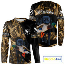 Load image into Gallery viewer, Duck Hunting Waterfowl Camo Black Labrador Retriever Dog Shirts,  Duck Hunting Clothes NHT197