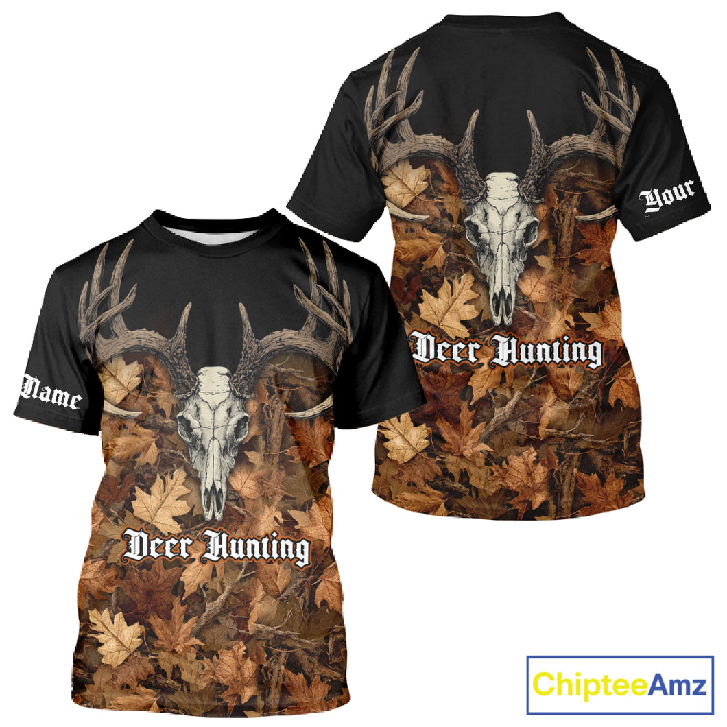 Deer Hunting Orange Camouflage Custom Name 3D Shirts, Custom Deer Hunting Clothes NBT194