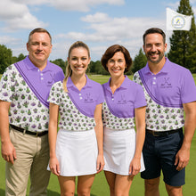 Load image into Gallery viewer, Personalized Funny Purple Cactus Pattern Mens Golf Polo Shirts Custom Cactus Golf Shirt, Golfer Gifts NBT707