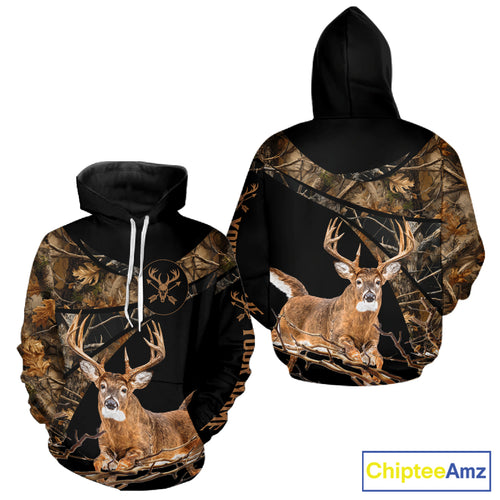 Whitetail Deer Hunting Fall Camo Shirts for Men, Best Gift Ideas for Hunter NBT200