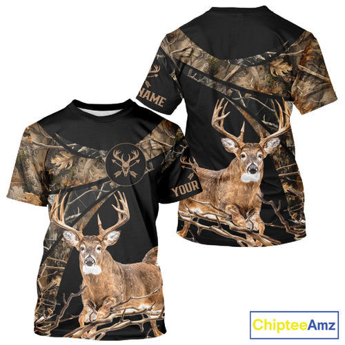 Whitetail Deer Hunting Fall Camo Shirts for Men, Best Gift Ideas for Hunter NBT200