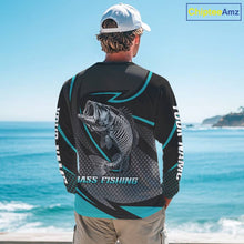 Load image into Gallery viewer, Personalized Bass Fishing Shirts Long Sleeve Fish Skeleton Custom Fishing Jersey NBT358