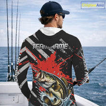 Load image into Gallery viewer, Custom Largemouth Bass Long Sleeve Hooded Tournament Fishing Shirts, Largemouth Fishing Jerseys NBT712