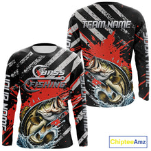 Load image into Gallery viewer, Custom Largemouth Bass Long Sleeve Tournament Fishing Shirts, Largemouth Fishing Jerseys NBT712