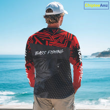 Load image into Gallery viewer, Bass Fishing Shirts Long Sleeve UPF Custom Name Fishing Shirt, Bass Fishing Clothing NBT361