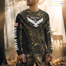 Load image into Gallery viewer, Best Duck Hunting Camouflage with US Flag Detail 3D Printed Shirts, Duck Hunting Gifts NBT205