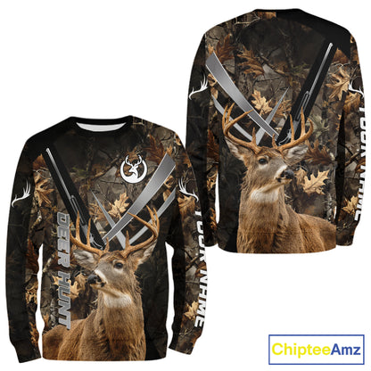 Whitetail Deer Hunting 3D All Over Printed Hoodie, Sweatshirt Hunting for Men NBT315