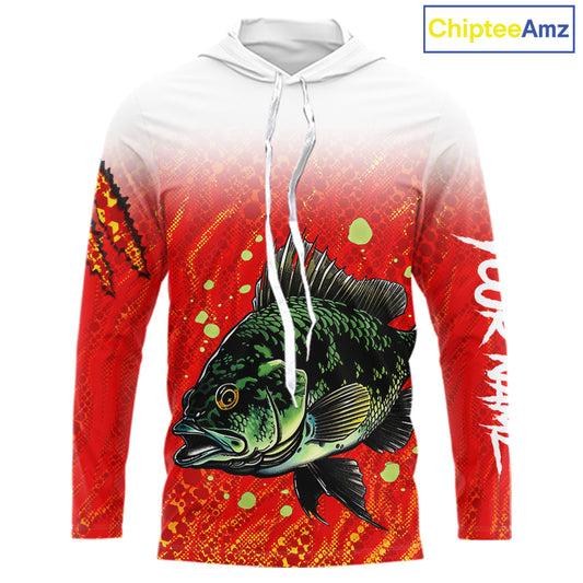 Personalized Crappie Fishing Jerseys For Fishing Team, Custom Name Fishing Shirt Long Sleeve Hooded NBT409
