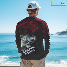 Load image into Gallery viewer, Personalized Crappie Fishing Shirts Red Camo Custom Name, Crappie Fishing Shirts NBT465