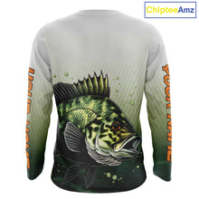 Load image into Gallery viewer, Crappie Fishing Shirts Long Sleeve Custom Fishing Jerseys Green Camo, Fishing Shirts For Men NBT372