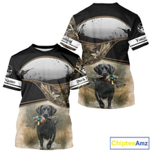 Load image into Gallery viewer, Duck Hunting Black Labrador Retriever Camouflage 3D Printed Shirts, Duck Hunting Camo Shirt NBT218