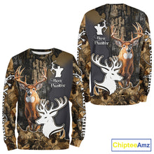 Load image into Gallery viewer, Personalized Deer Hunting 3D All Over Printed Hoodie Brown Leaves Camo, Hunting accessories NBT318