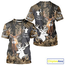 Load image into Gallery viewer, Personalized Deer Hunting 3D All Over Printed Hoodie Brown Leaves Camo, Hunting accessories NBT318