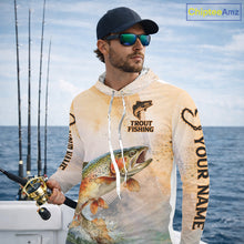 Load image into Gallery viewer, Rainbow Trout Fishing Jerseys For Fishing Team, Trout Fishing Shirt Long Sleeve Hooded NBT412