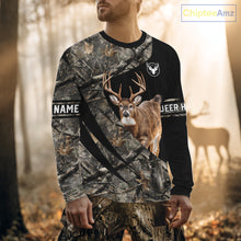 Load image into Gallery viewer, Whitetail Deer Hunting Shirt Camouflage Hoodie 3D Custom Name, Hunting Gift NBT324