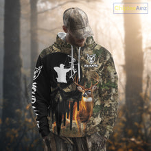 Load image into Gallery viewer, Deer Bow Hunting Camouflage Custom Name Shirt, Personalized Hunting Clothes, Hunting Gifts NBT327