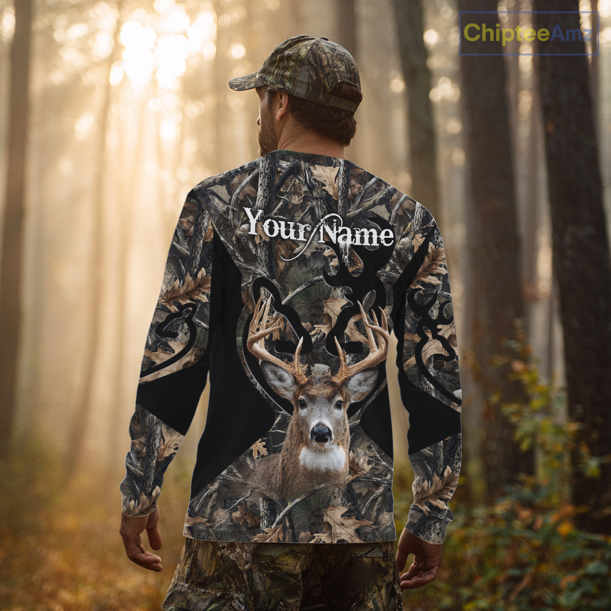 Personalized Deer Hunting 3D All Over Printed Hoodie Forest Camo, Hunting Gift NBT331