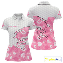 Load image into Gallery viewer, Custom Pink Summer Pattern Womens Golf Polo Shirts Summer Golf Shirt For Vacation, Golf Team Shirt NBT733