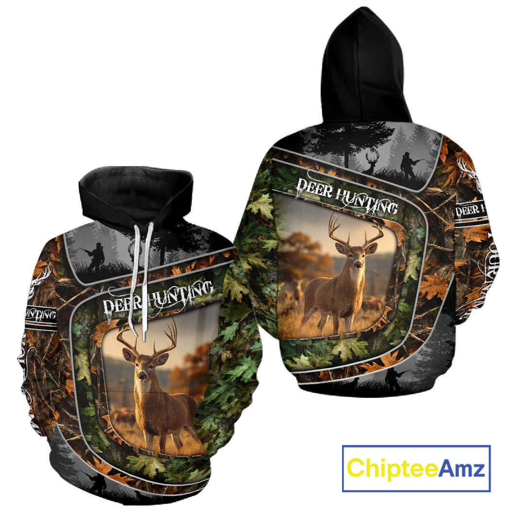 Deer Hunting Custom Name Camo Shirts - Personalized Hunting Clothes for Deer Hunting Season NBT38